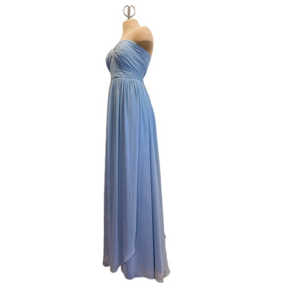 Jenny Yoo Convertible Adjustable Light Blue High Imperial Waist Maxi Dress Sz 14 - Picture 7 of 11
